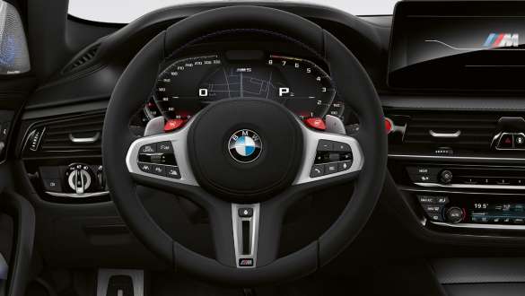 M kožený volant BMW M5 Competition F90 2020 M kožený volant BMW M5 Competition F90 LCI Facelift 2020 kokpit