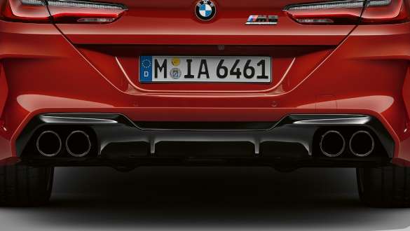 M Sport výfukový systém. BMW M8 Competition Cabrio s M Sport výfukovým systémom.