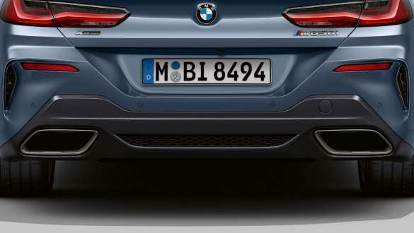 M Sport výfukový systém. BMW M850i xDrive Coupé s M Sport výfukovým systémom.