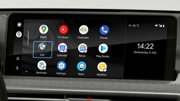 Integrácia smartfónu BMW X4 M automobily F98 G02 LCI Facelift 2021 BMW X4 M automobily F98 G02 LCI 2021 Integrácia smartfónu iDrive displej