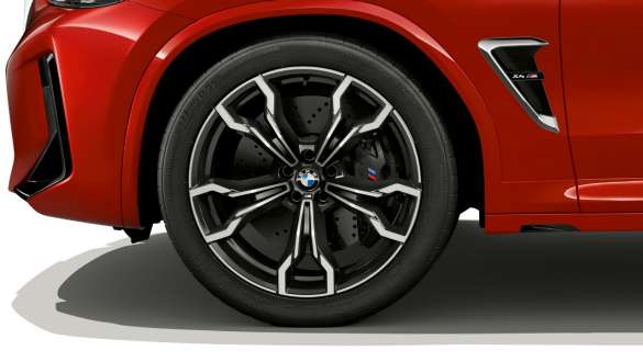 20-palcové M disky z ľahkej zliatiny Double-spoke style 764 BMW X4 M F98 LCI Facelift 2021 BMW X4 M F98 LCI Facelift 2021 metalíza Toronto Red 20-palcové M disky z ľahkej zliatiny Double-spoke style 764 M detailný pohľad