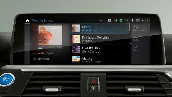 Connected Music (vrátane Spotify) BMW iX3 G08 Connected Music (vrátane Spotify) iX3 G08 2020 iDrive displej interiér