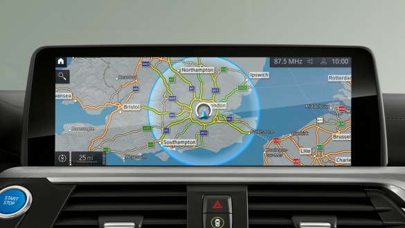 Connected Charging Services BMW iX3 G08 Connected Charging Services BMW iX3 G08 2020 iDrive displej interiér