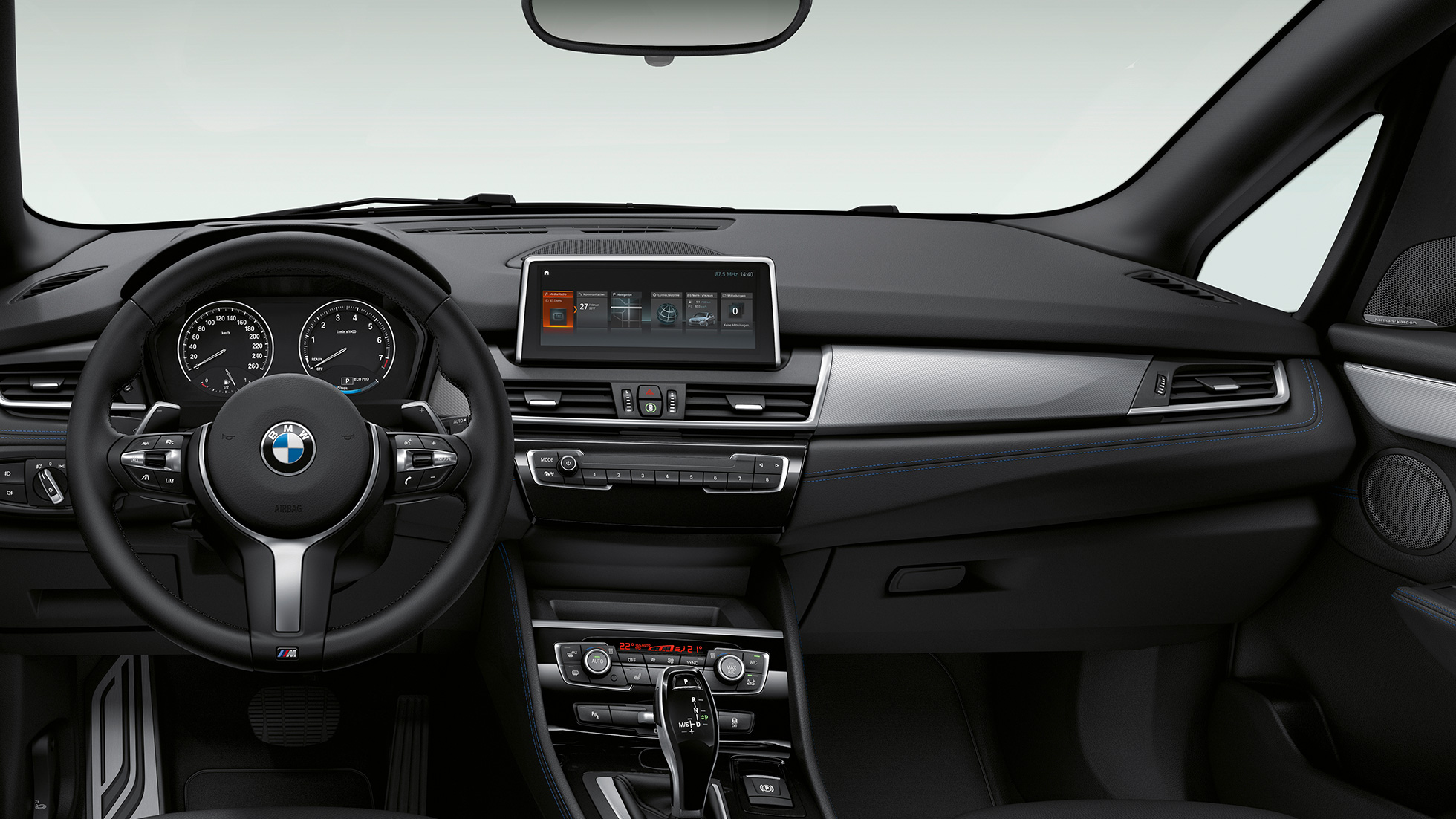Kokpit BMW radu 2 Active Tourer Model M Sport Kokpit BMW radu 2 Active Tourer 220d xDrive Model M Sport F45 interiér