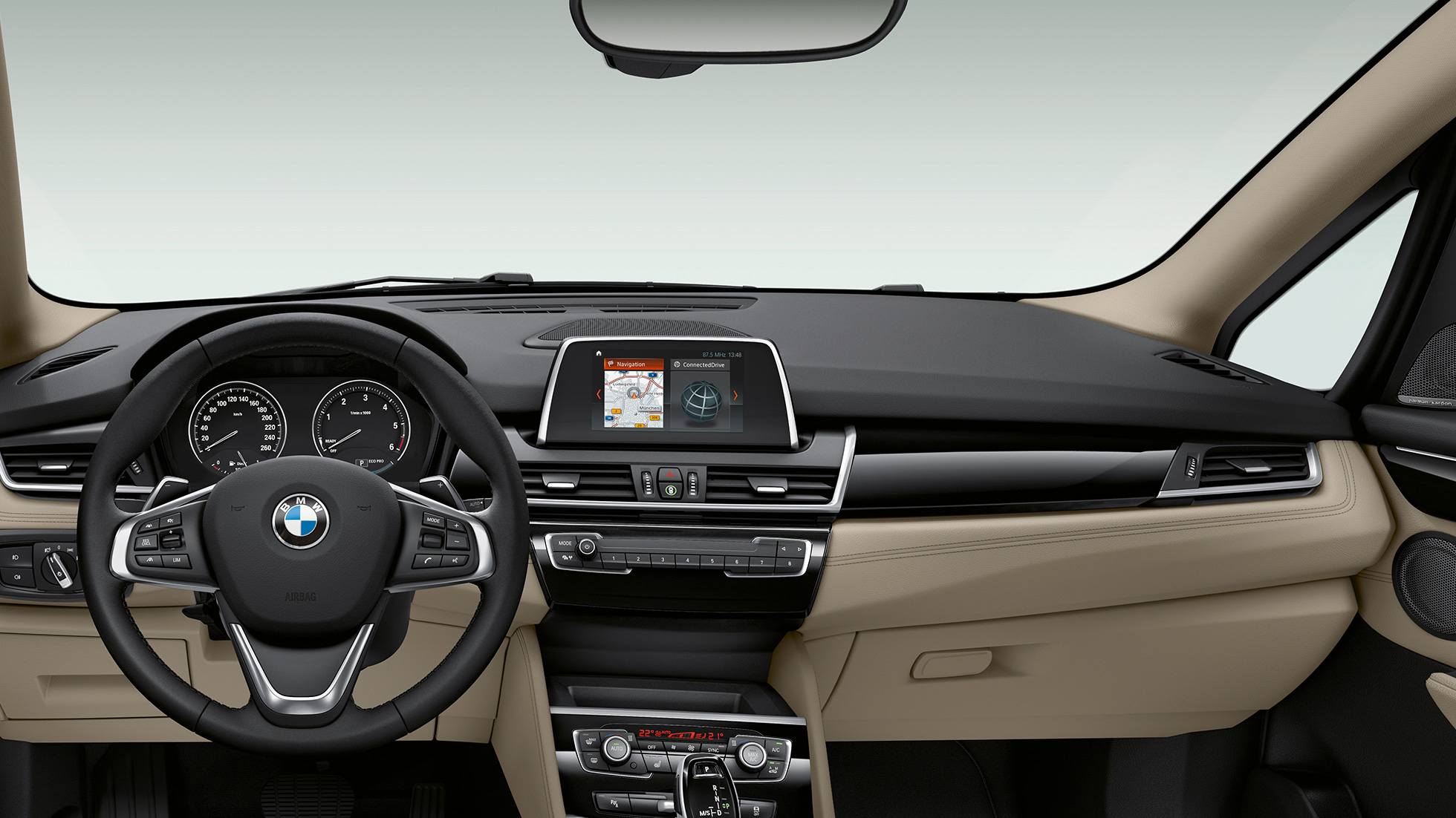 Kokpit BMW radu 2 Gran Tourer Model Sport Line Kokpit BMW radu 2 Gran Tourer 220d Model Sport Line F46 2018 interiér