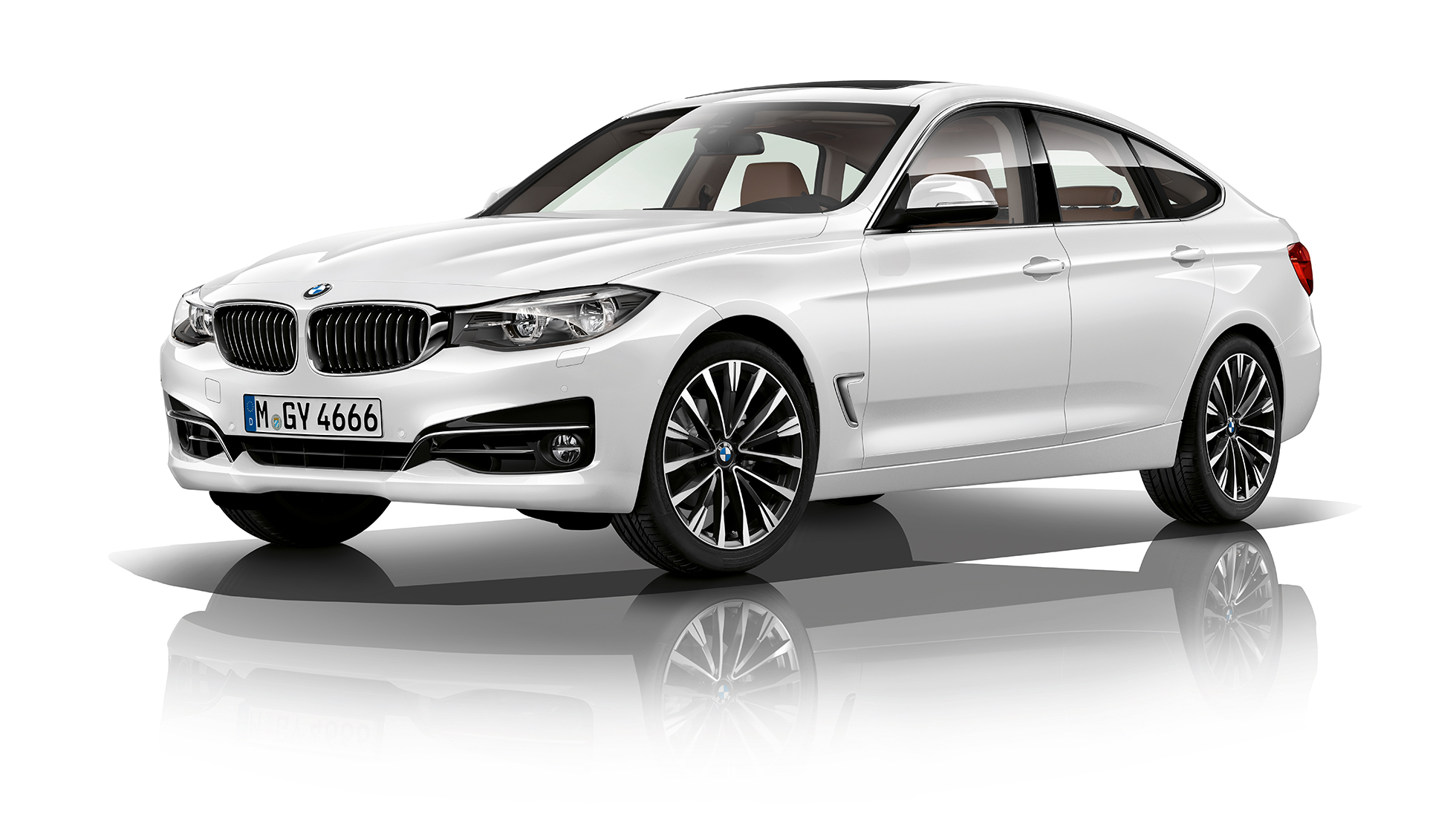 BMW radu 3 Gran Turismo, model Luxury Line, trojštvrťový predný pohľad BMW radu 3 Gran Turismo, model Luxury Line, trojštvrťový predný pohľad