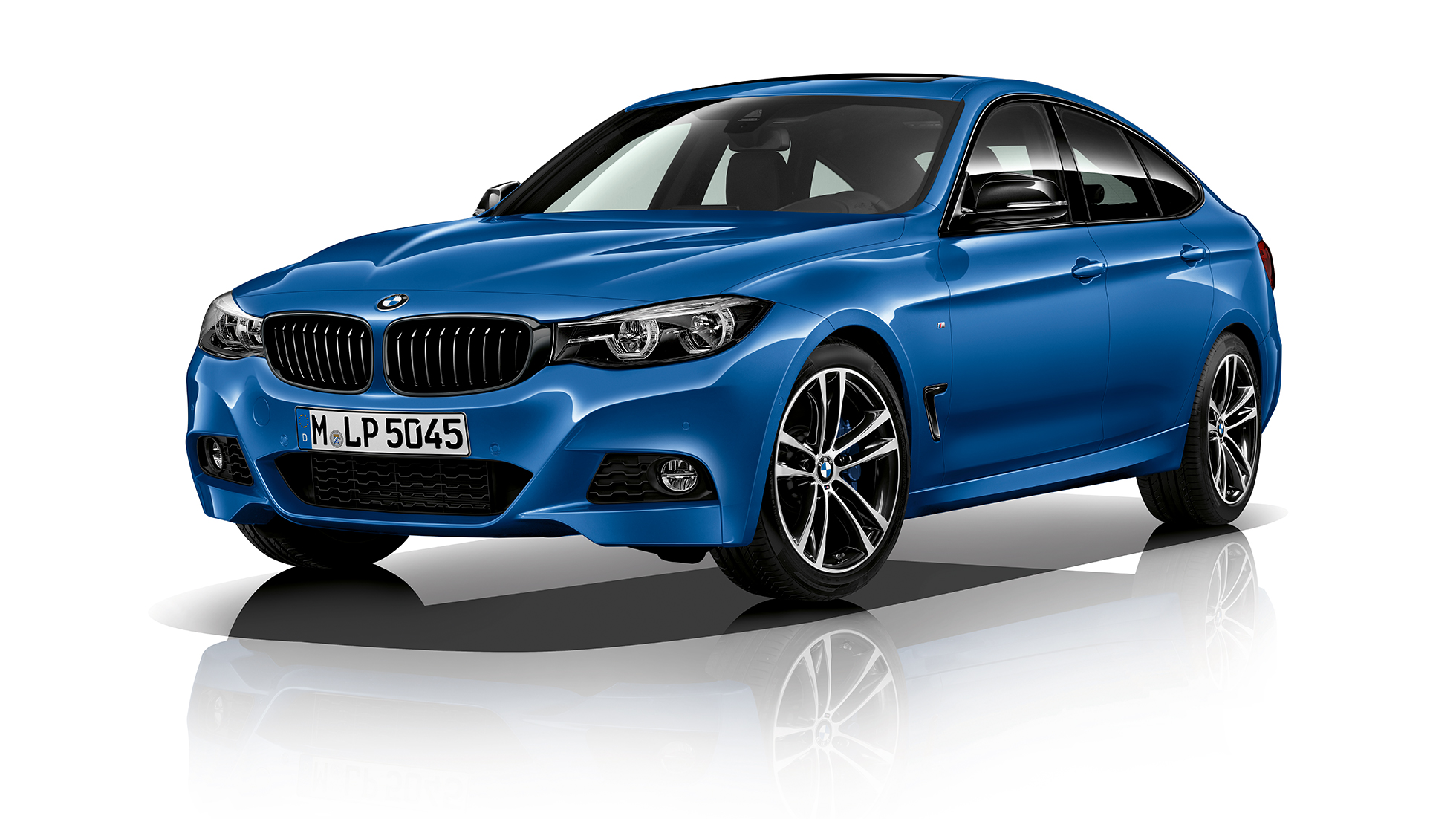 BMW radu 3 Gran Turismo, model M Sport, trojštvrťový predný pohľad BMW radu 3 Gran Turismo, model M Sport, trojštvrťový predný pohľad