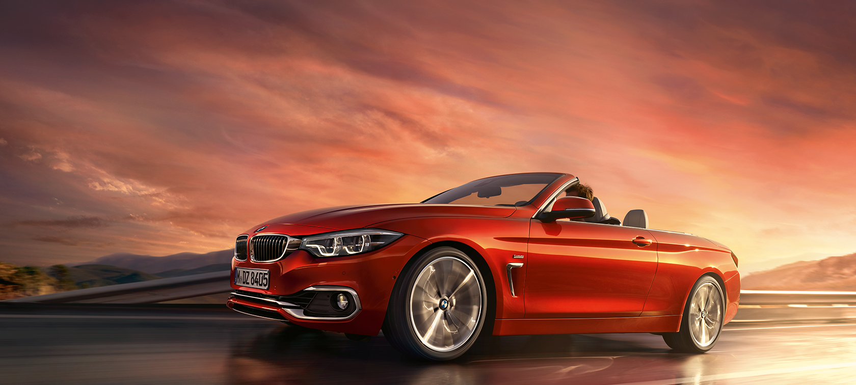 BMW radu 4 Cabrio, snímka počas jazdy BMW radu 4 Cabrio, snímka počas jazdy