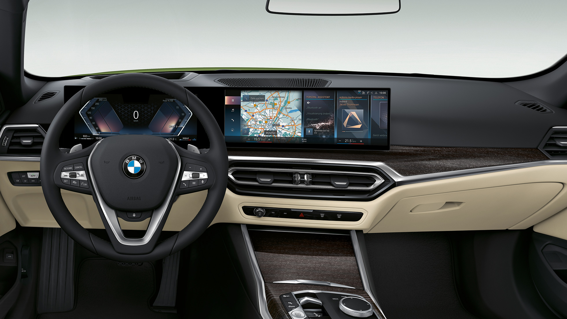 Kokpit BMW radu 4 Cabrio základný model G23 2020 BMW radu 4 Cabrio G23 2020 základný model interiér kokpit