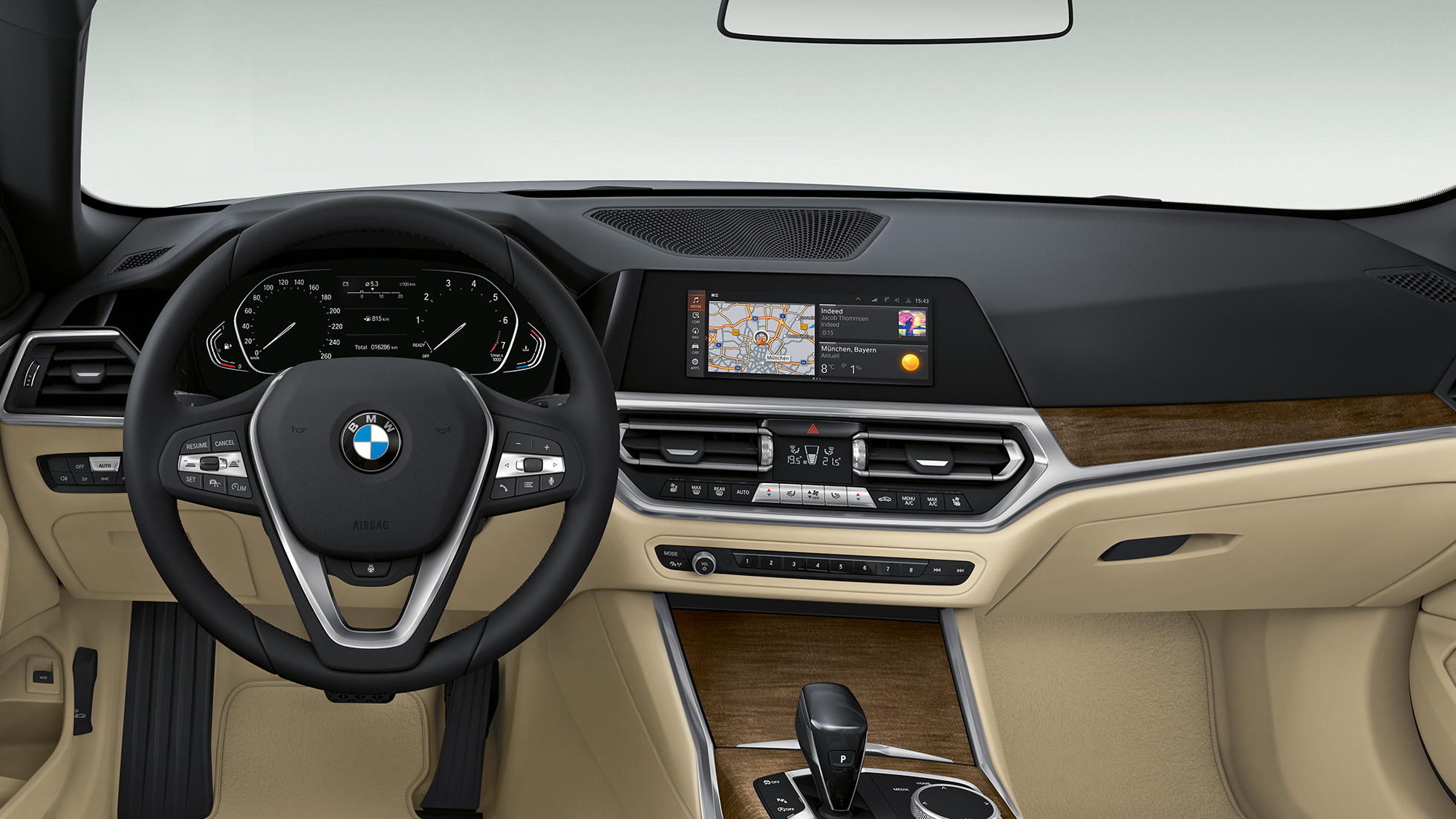 Kokpit BMW radu 4 Cabrio základný model G23 2020 BMW radu 4 Cabrio G23 2020 základný model interiér kokpit