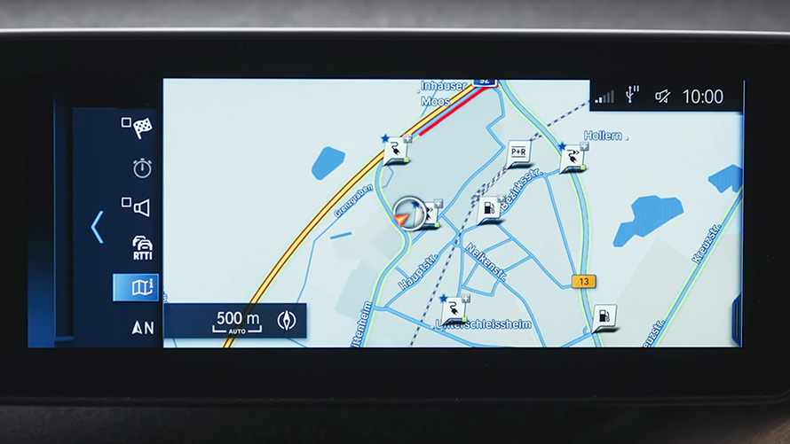BMW plug-in hybrid navigačný systém BMW radu 5 Sedan G30 BMW plug-in hybrid navigačný systém detailný pohľad