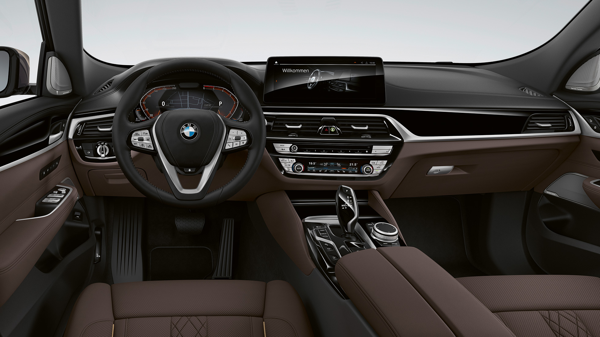 Kokpit BMW radu 6 Gran Turismo Luxury Line G32 2020 BMW radu 6 Gran Turismo G32 640d xDrive 2020 Luxury Line exkluzívna koža Nappa Mocha interiér