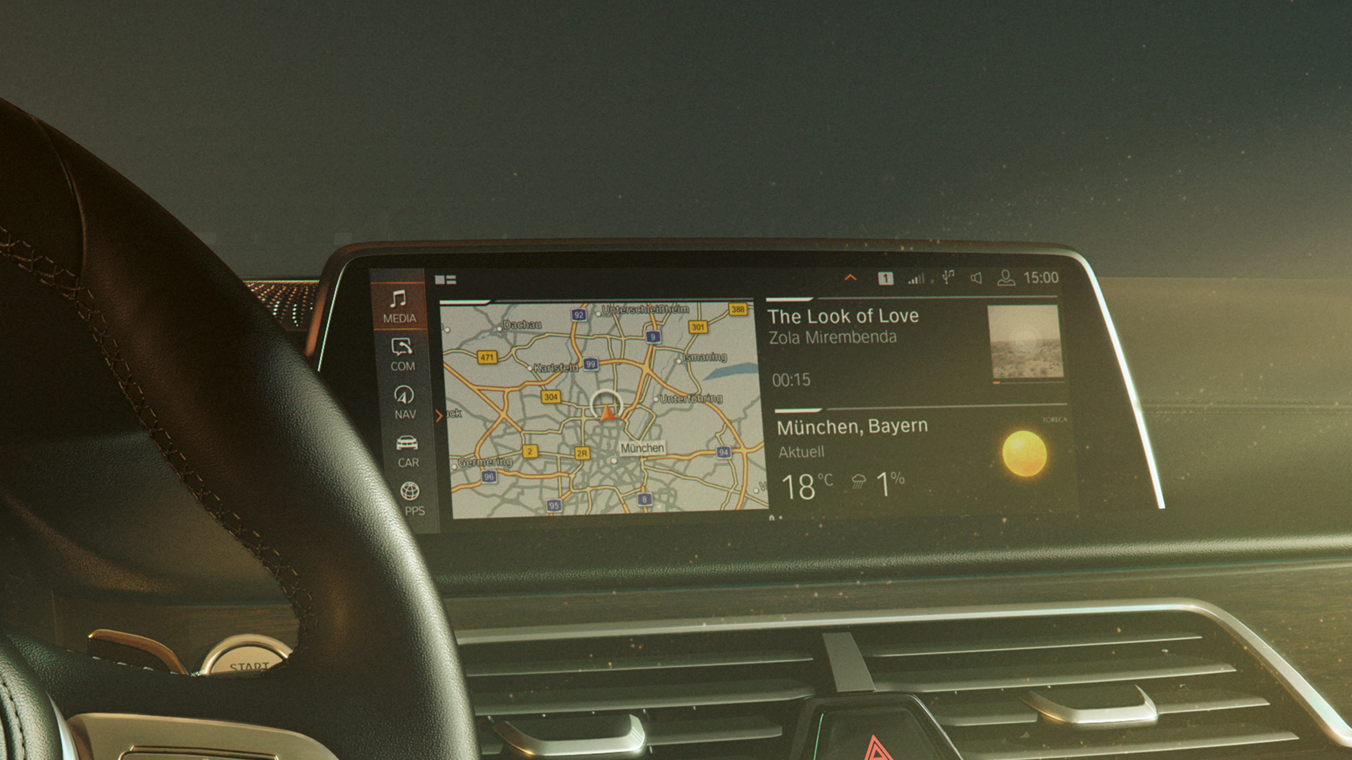 BMW Operating System 7 BMW radu 7 Sedan: BMW Operating System 7 na iDrive displeji