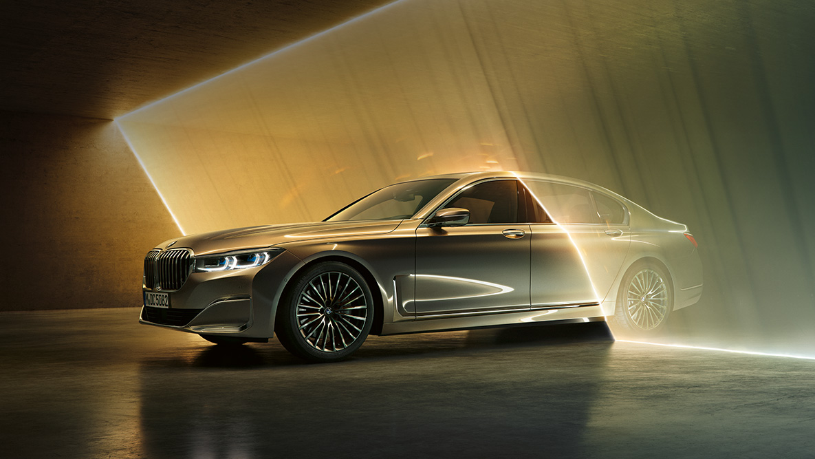BMW radu 7 Sedan, svetelná inscenácia zadnej časti BMW radu 7 Sedan: Svetelná inscenácia zadnej časti, detailná snímka