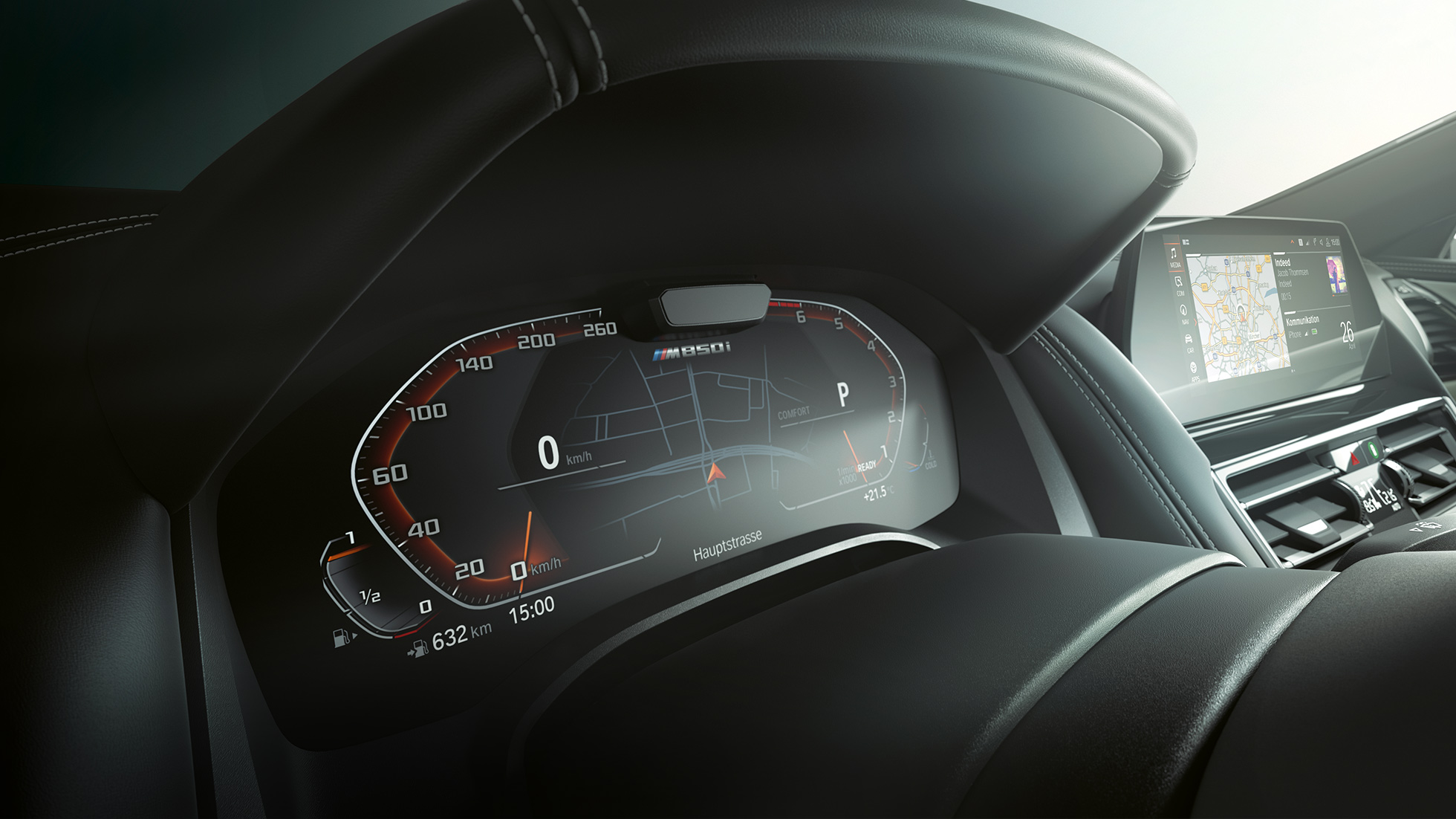 BMW M850i xDrive, prístrojový panel, Driving Assistant Plus. BMW M850i xDrive, prístrojový panel, Driving Assistant Plus.