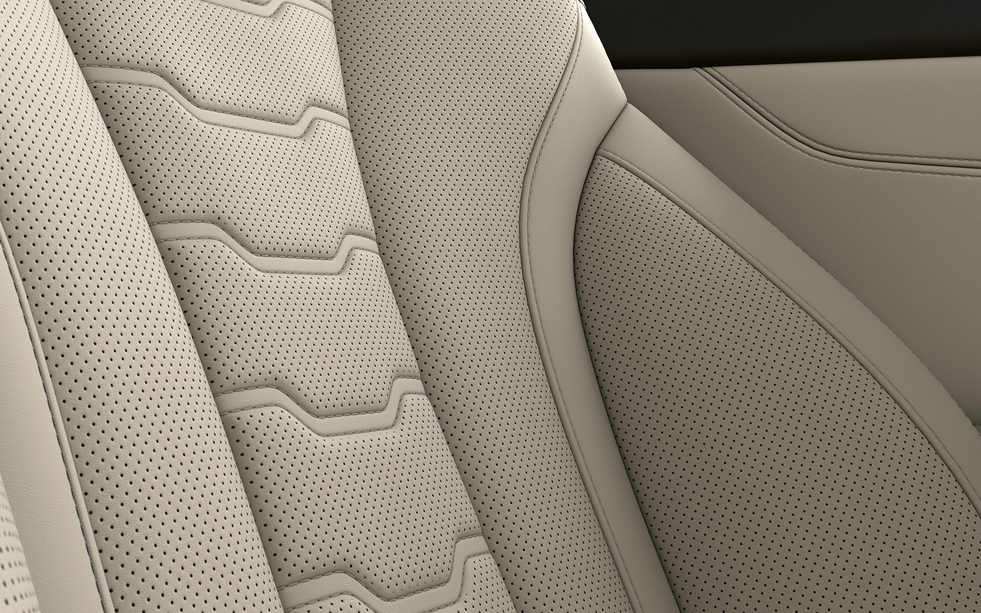 BMW radu 8 Coupé, čalúnenie Detail na čalúnenie s prešívaním v BMW radu 8 Coupé.