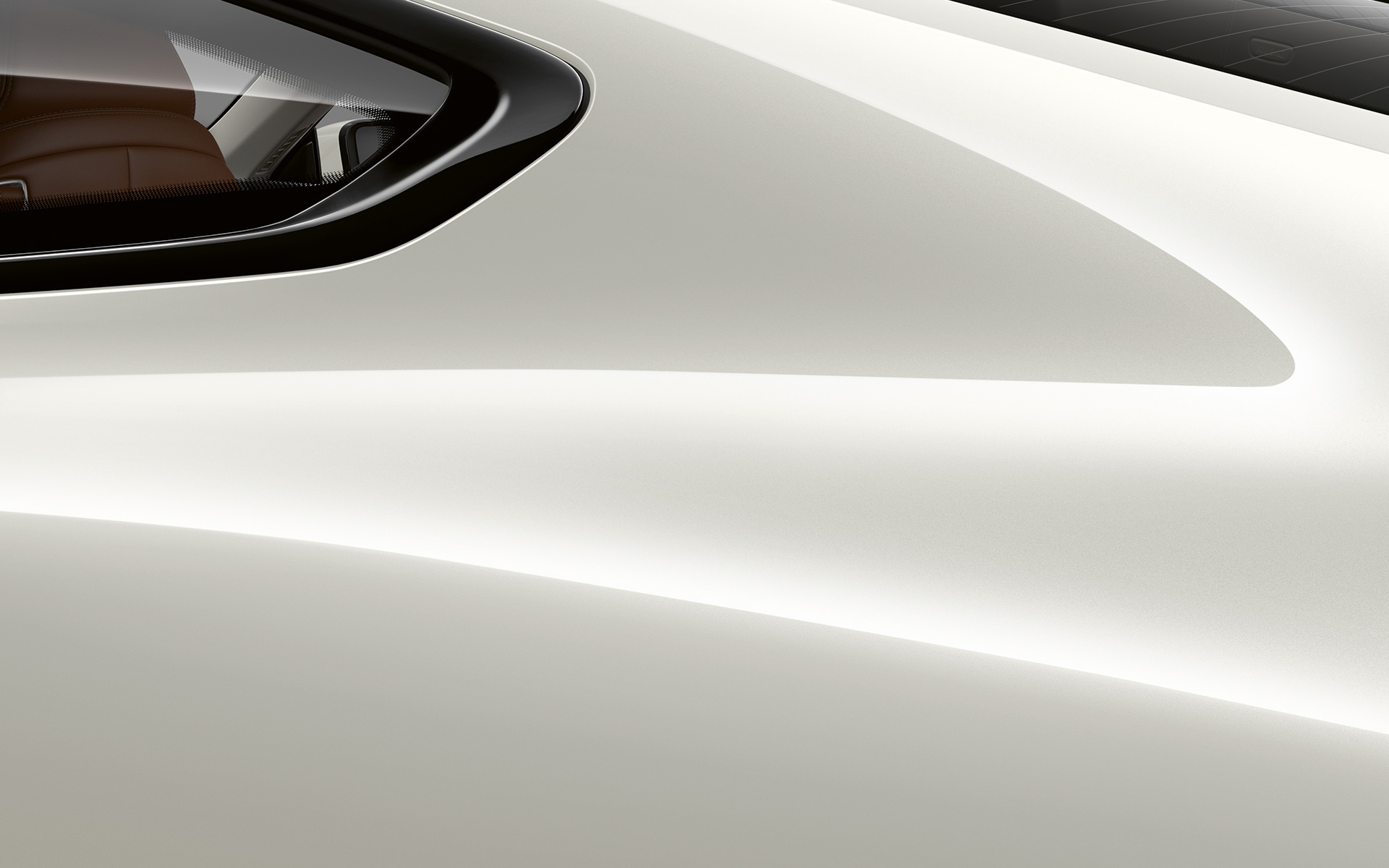 BMW radu 8 Coupé, C-stĺpik Detail na C-stĺpik BMW radu 8 Coupé v metalíze Mineral White.