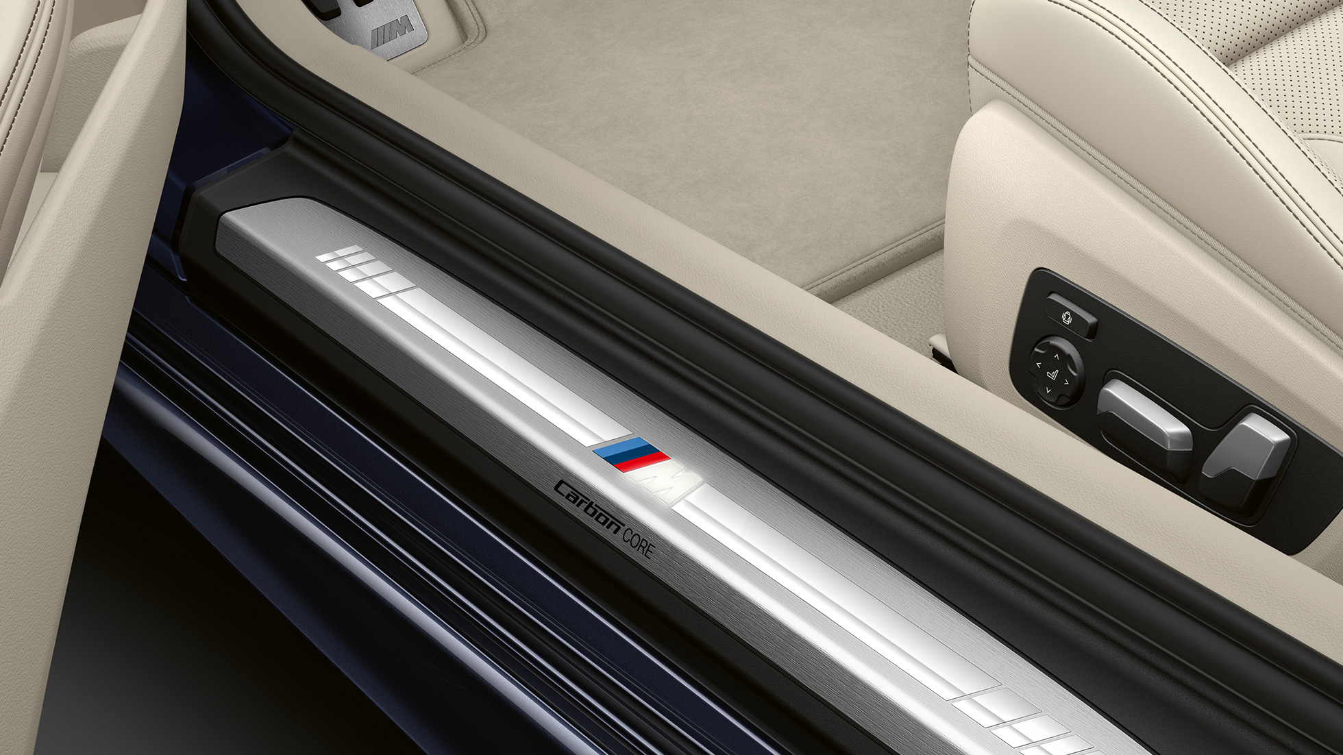 M prahové lišty. BMW radu 8 Coupé, M prahové lišty.