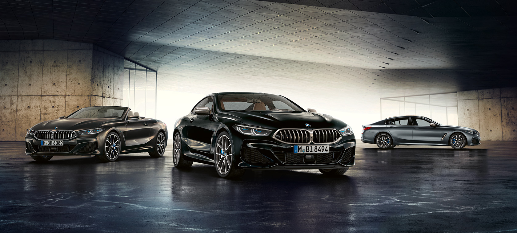 BMW radu 8 Coupé (G15) predobočný pohľad BMW radu 8 Cabrio (G14) predobočný pohľad BMW radu 8 Gran Coupé (G16) bočný pohľad, všetko statické BMW radu 8 Coupé (G15) predobočný pohľad BMW radu 8 Cabrio (G14) predobočný pohľad BMW radu 8 Gran Coupé (G16) bočný pohľad, všetko statické