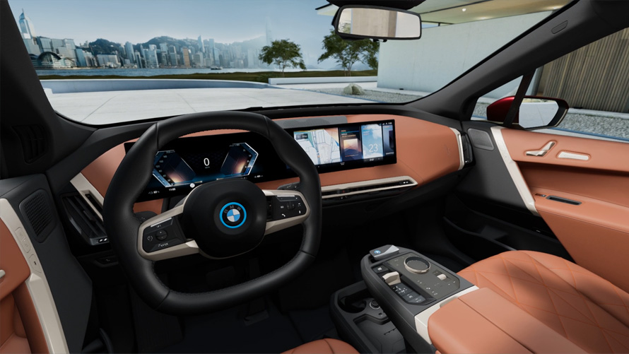 BMW iX i20 elektrické SUV interiér BMW iX i20 2021 elektrické SUV interiér