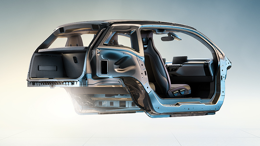 BMW i3 ľahká konštrukcia Inovatívna karoséria BMW i3 ľahká konštrukcia karbón