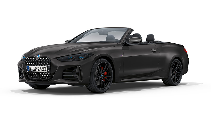 BMW M440i xDrive Cabrio G23 2020 BMW Individual metalíza Frozen Portimao Blue predobočný pohľad