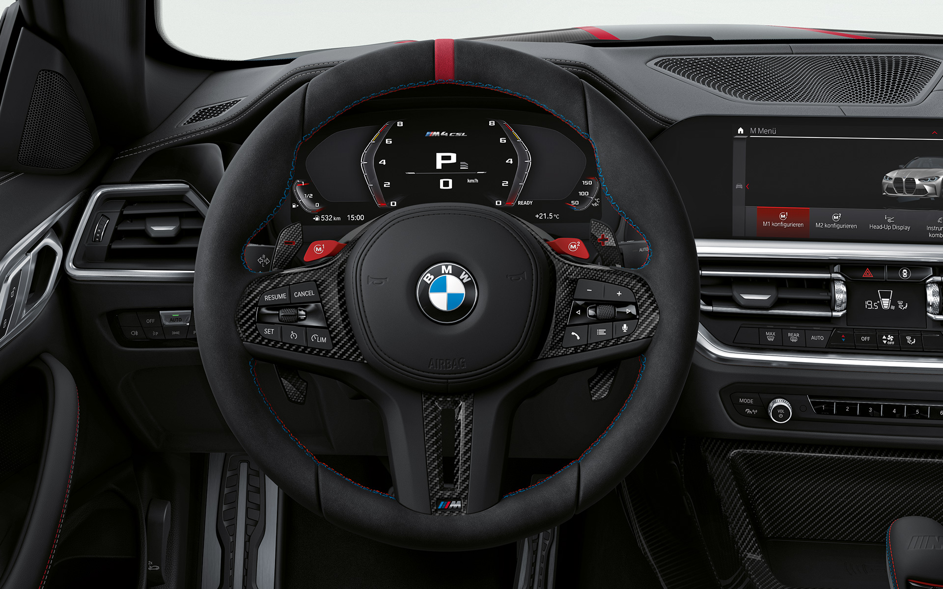 M Alcantara volant BMW M4 CSL G82 BMW M4 CSL interiér M Alcantara volant