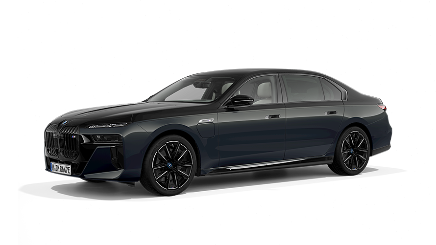 BMW M760e xDrive PHEV model predobočný pohľad BMW M760e xDrive PHEV model predobočný pohľad
