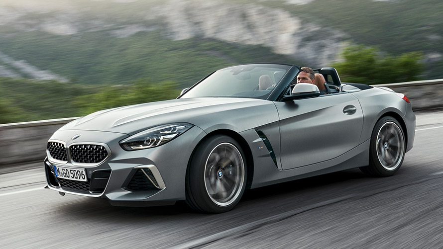 BMW Z4 M40i G29 bočný pohľad jazdný na ceste Modely BMW M BMW Z4 M40i G29 bočný pohľad jazdný na ceste