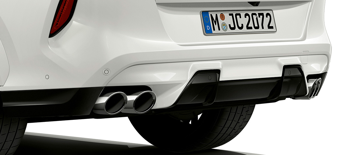 Zadný nástavec BMW X6 M SUV F96 Zadný nástavec BMW X6 M F96 2020 SUV zadný pohľad