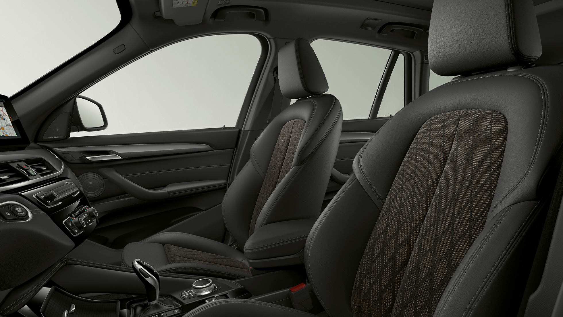 BMW X1, model xLine, čalúnenie BMW X1, model xLine, interiér so zameraním na čalúnenie
