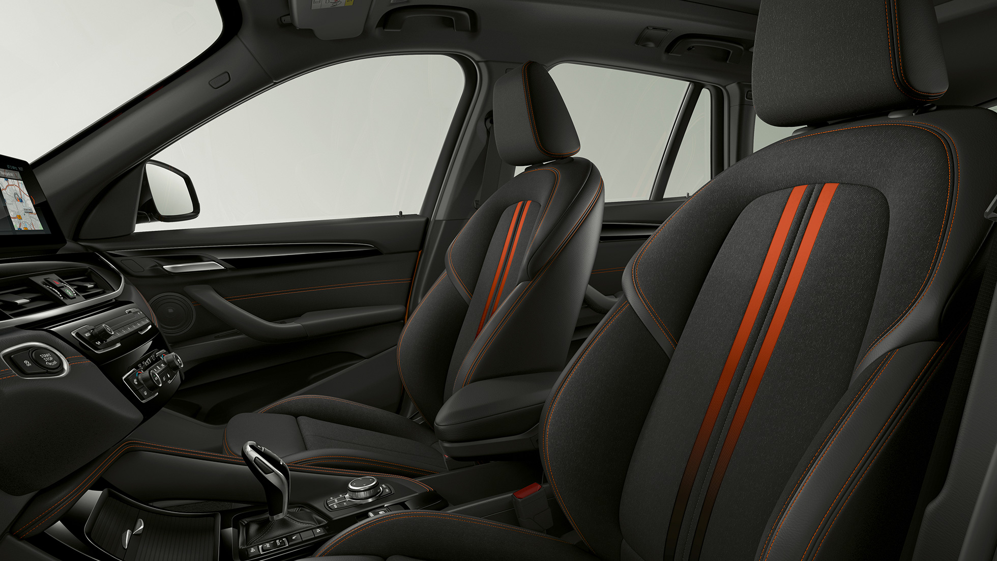 BMW X1, model Sport Line, čalúnenie BMW X1, model Sport Line, interiér so zameraním na čalúnenie
