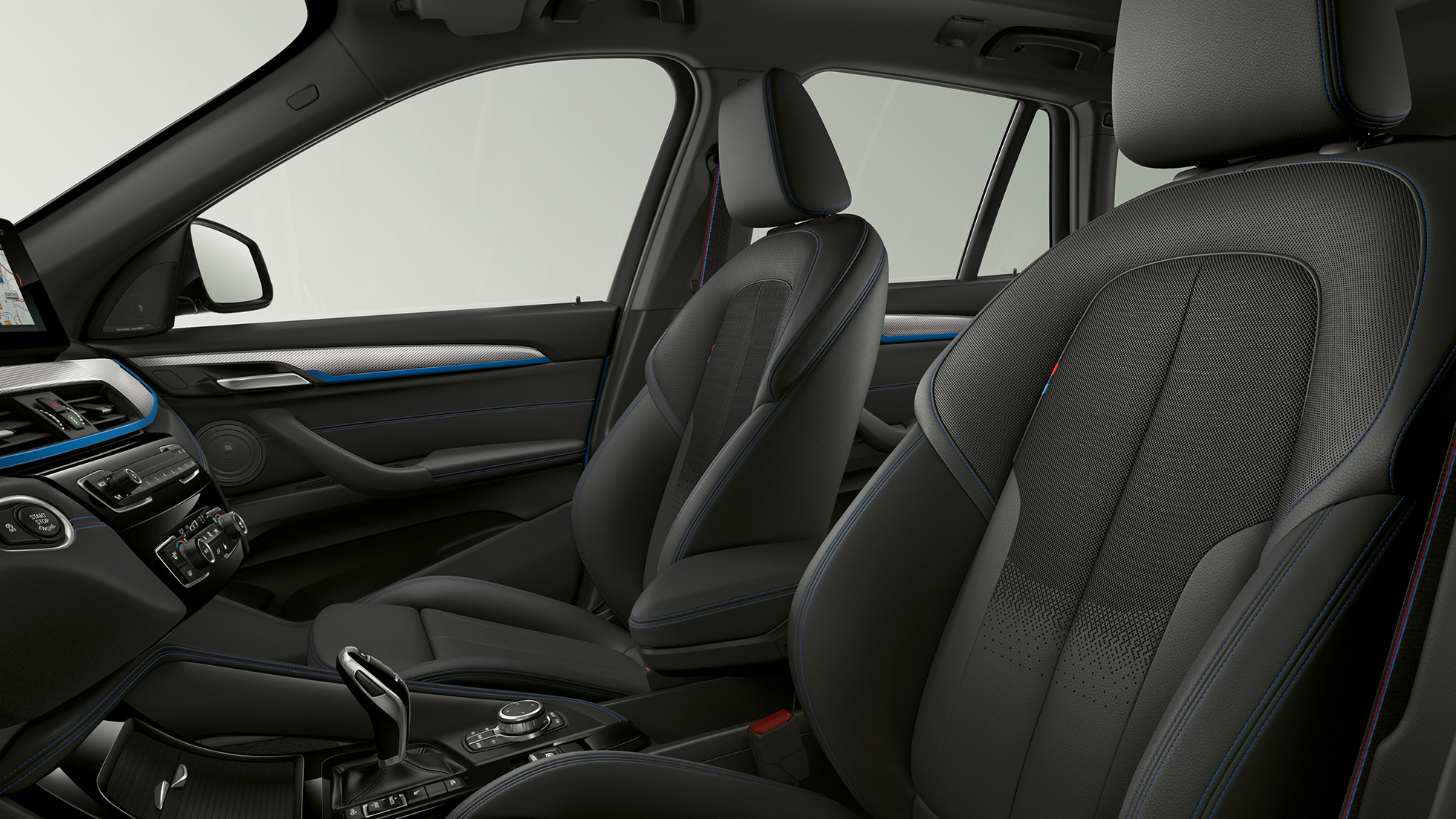 BMW X1, model M Sport, čalúnenie BMW X1, model M Sport, interiér so zameraním na čalúnenie