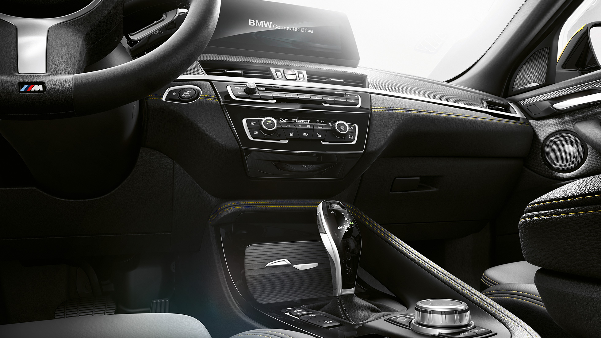 Stredová konzola BMW X2 F39 BMW X2 2018 F39 interiér stredová konzola