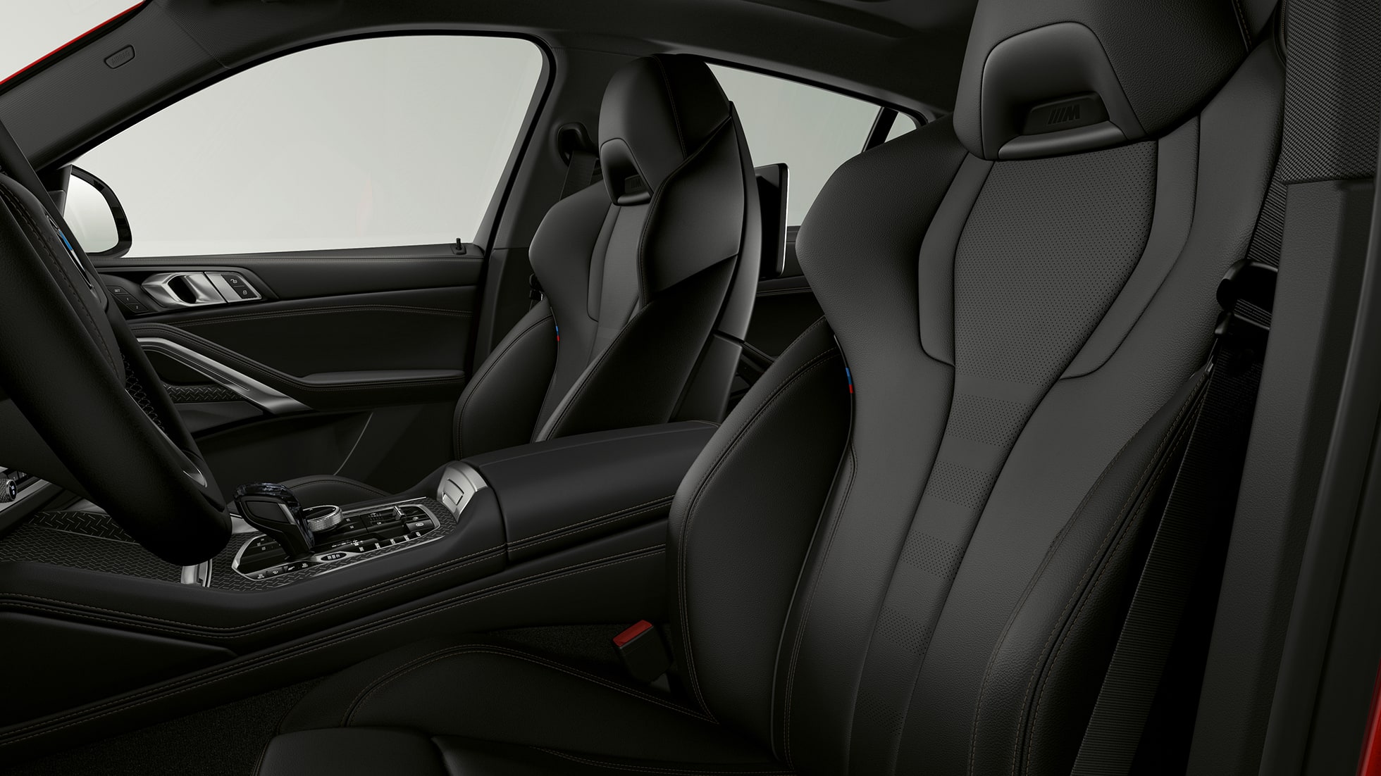 BMW X6 s BMW xLine, čalúnenie. BMW X6 interiér s BMW xLine so zameraním na čalúnenie.