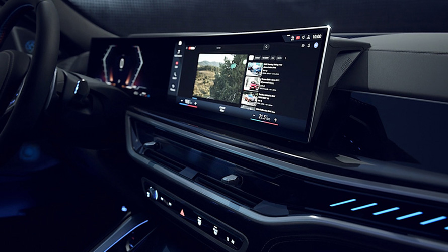 Plne integrovaný video streaming BMW X6 G06 LCI BMW X6 G06 LCI plne integrovaný video streaming video