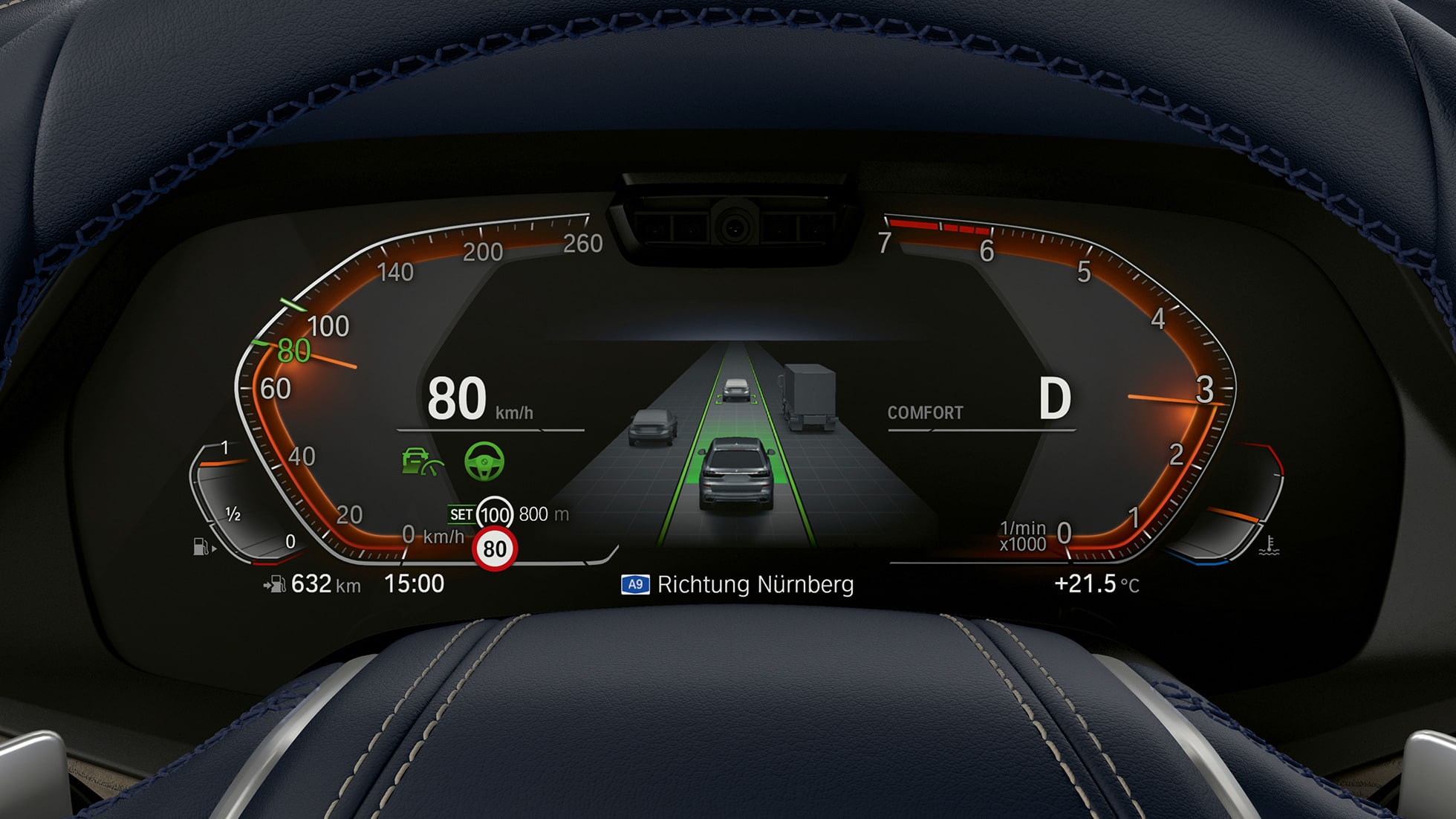 Driving Assistant Plus a Parkovací asistent Plus Driving Assistant Plus a Parkovací asistent Plus: detailný záber na prístrojový panel
