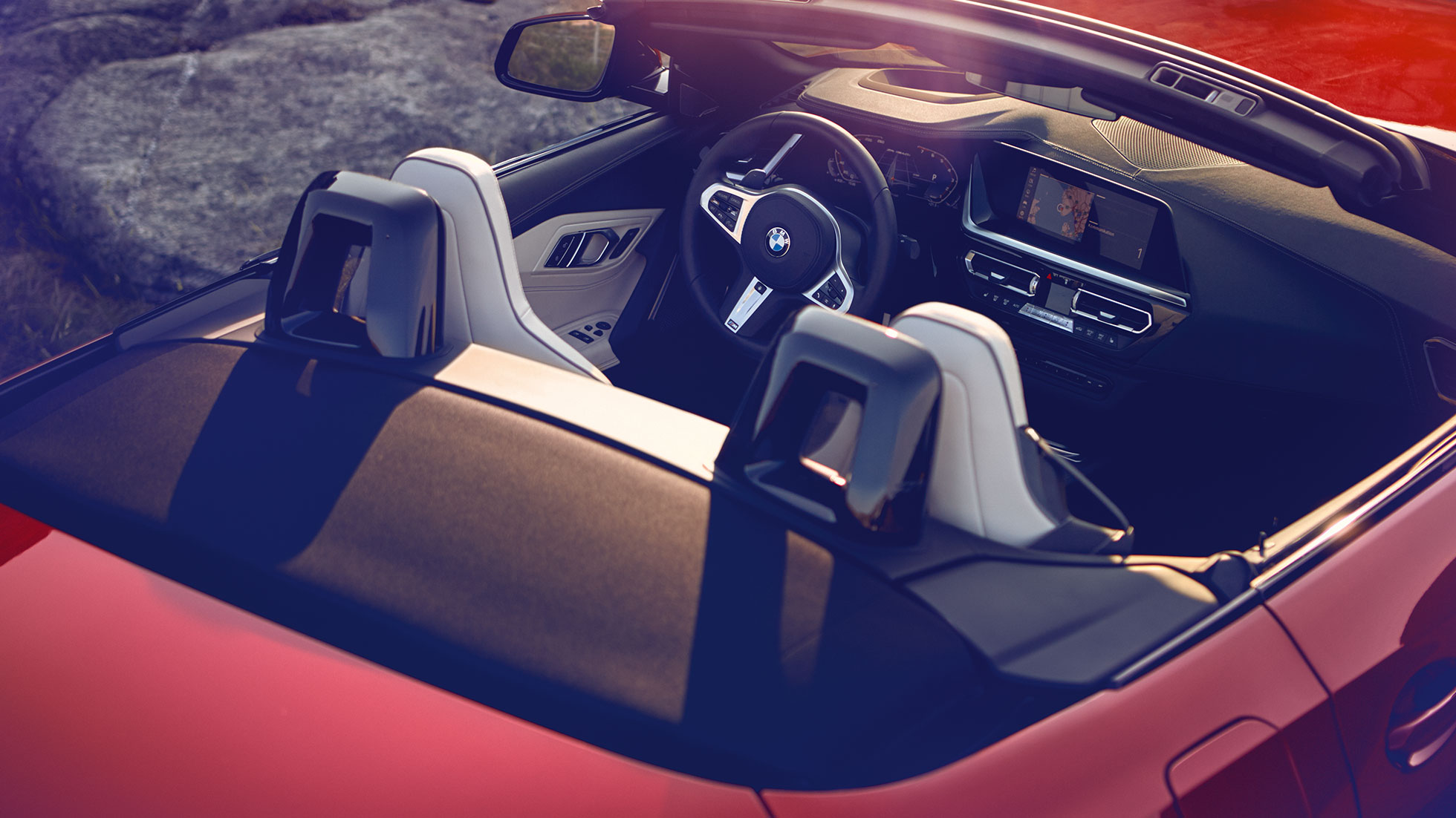 Predné sedadlá BMW Z4 Roadster Pohľad na predné sedadlá BMW Z4 Roadster