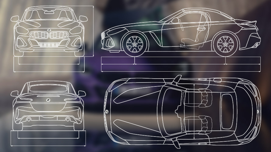BMW Z4 G29 technické údaje skica BMW Z4 G29 2022 technické údaje skica