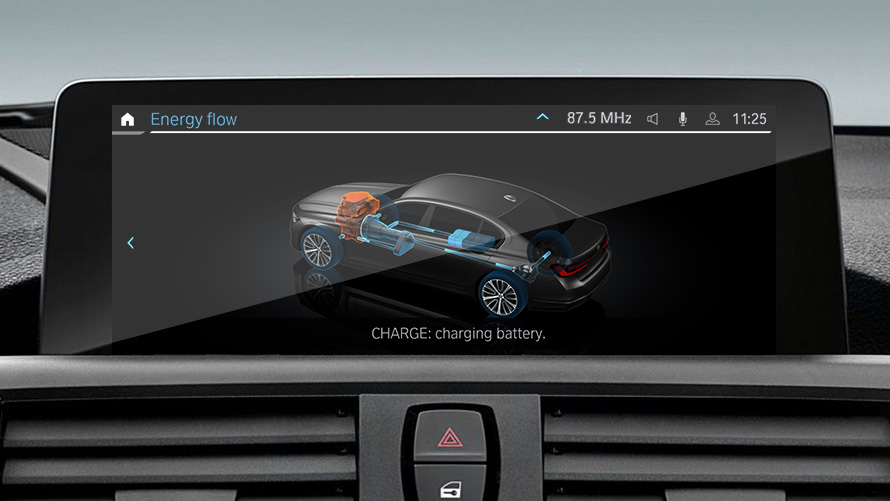 Ukazovateľ tokov energie BMW EfficientDynamics Ukazovateľ tokov energie