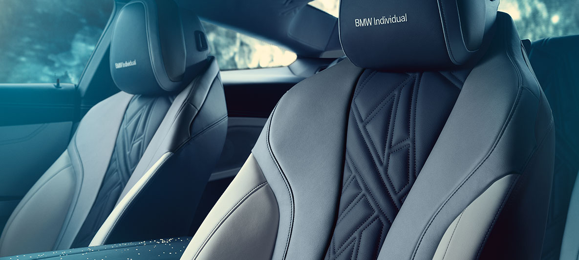 BMW Individual M850i NIGHT SKY, BMW Individual športové sedadlá BMW Individual športové sedadlá modelu BMW Individual M850i NIGHT SKY v detailnom zobrazení