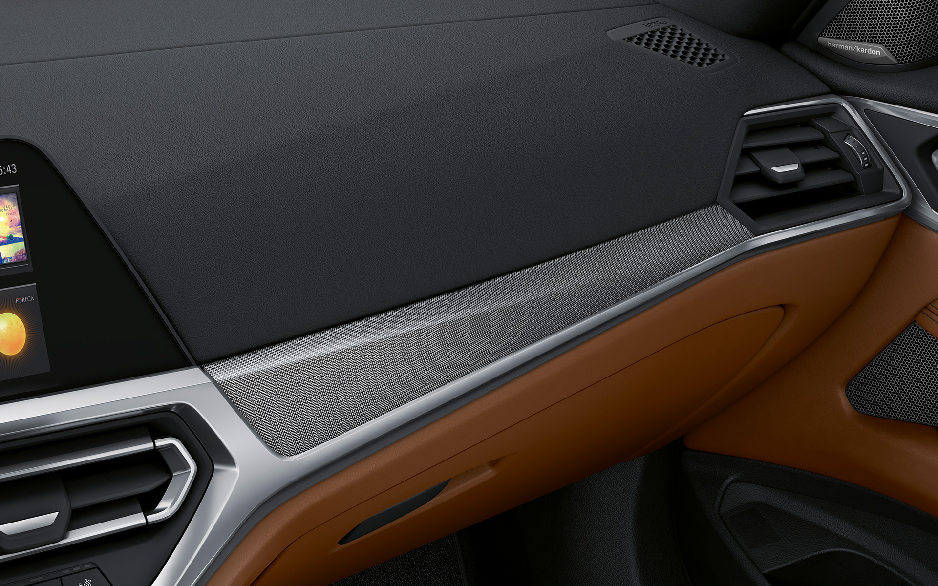 BMW Individual interiérové lišty Aluminium Fabric vysokolesklé detailný pohľad BMW Individual interiérové lišty Aluminium Fabric vysokolesklé detailný pohľad