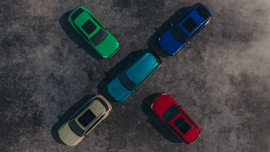 Rodina BMW X pohľad zhora vo formácii X Rodina BMW X pohľad zhora vo formácii X