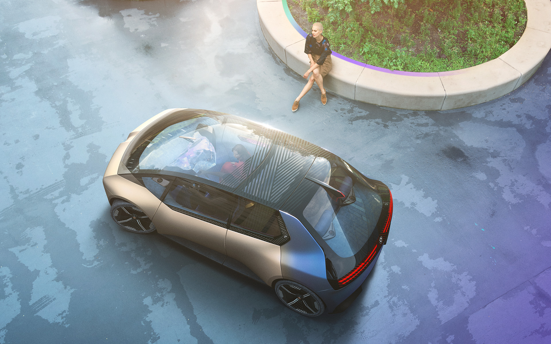 BMW i Vision Circular 2021 vizionárske vozidlo impresia 2