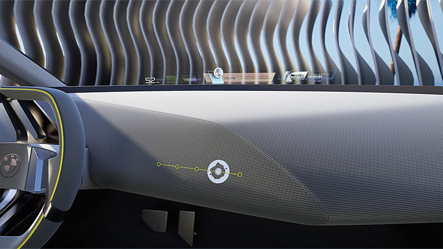 BMW i Vision Dee film BMW Mixed Reality Slider BMW i Vision Dee vizionárske vozidlo BMW Mixed Reality Slider