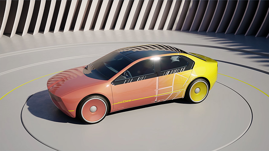 BMW i Vision Dee technológia E Ink BMW i Vision Dee vizionárske vozidlo technológia E Ink