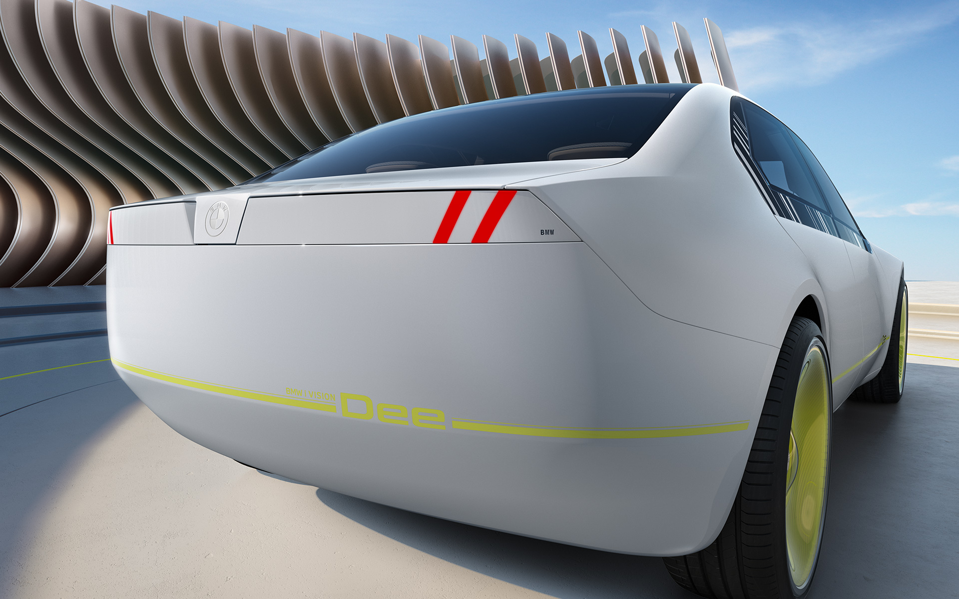 BMW i Vision Dee exteriér dizajn zadný pohľad BMW i Vision Dee vizionárske vozidlo exteriér dizajn zadný pohľad