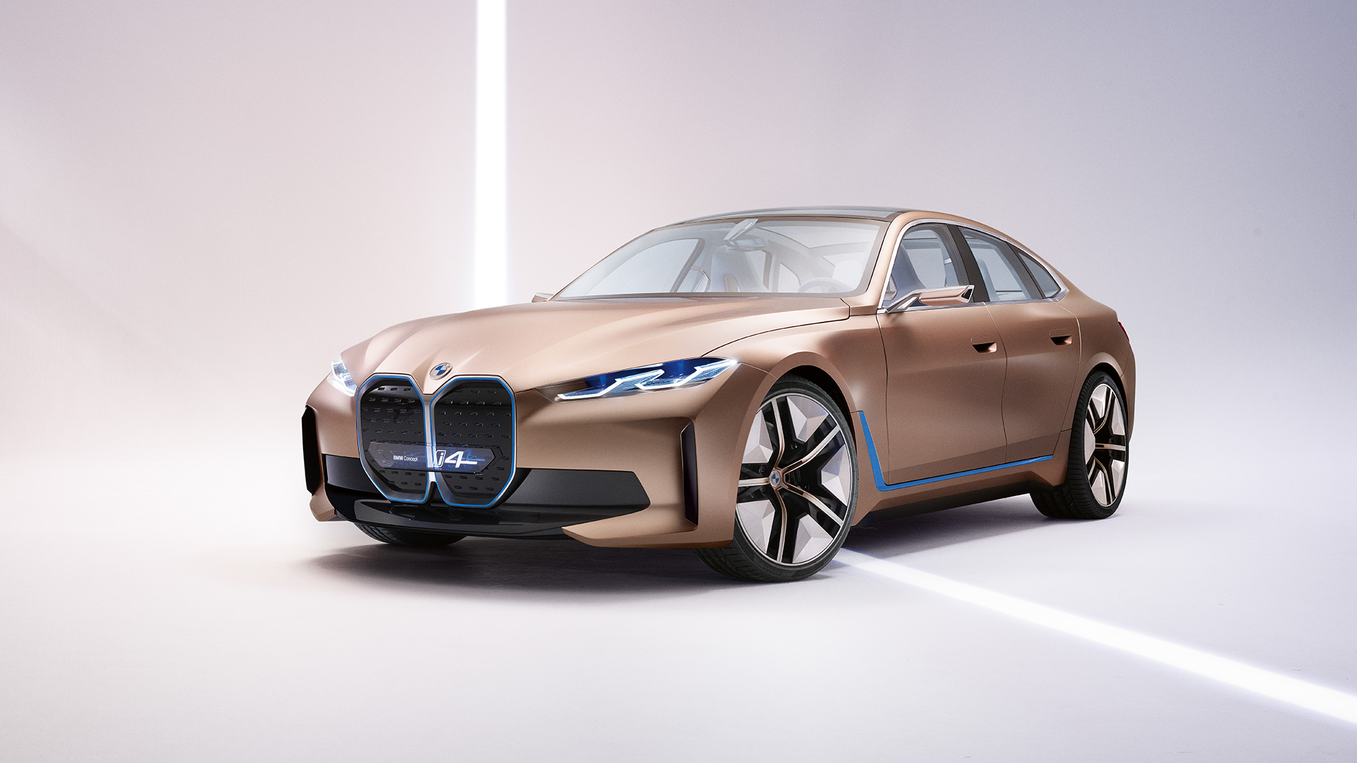 Exteriér 4 BMW Concept i4 2020 G26 Exteriér 4 BMW Concept i4 2020 G26 elektrický automobil čisto elektrické BMW Gran Coupé bočný pohľad