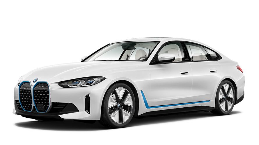 BMW i4 štúdiový záber BMW i4 štúdiový záber predobočný pohľad