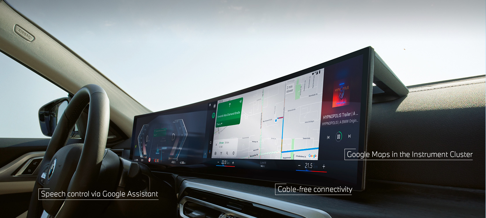 Android AutoTM na BMW Curved Display Android AutoTM na BMW Curved Display vo vozidle s BMW ConnectedDrive